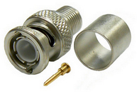 75 Ohm BNC crimp male connector plug for RG11 coaxial cable